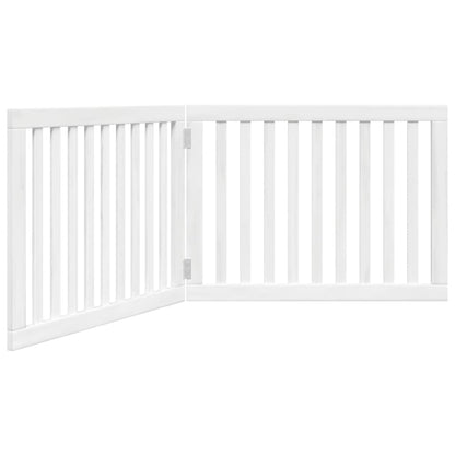 Cancello per Cani Pieghevole 2 Pannelli Bianco 160 cm Pioppo | homemem39