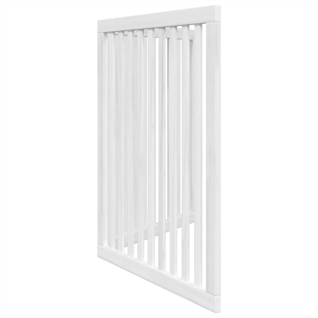 Cancello per Cani Pieghevole 2 Pannelli Bianco 160 cm Pioppo | homemem39