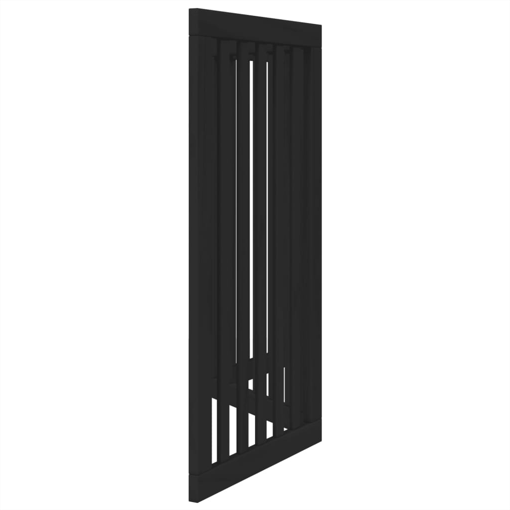 Cancello per Cani Pieghevole 3 Pannelli Nero 150cm Legno Pioppo | homemem39