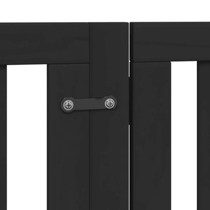 Cancello per Cani Porta Pieghevole Nero 6 Pannelli 300cm Pioppo | homemem39