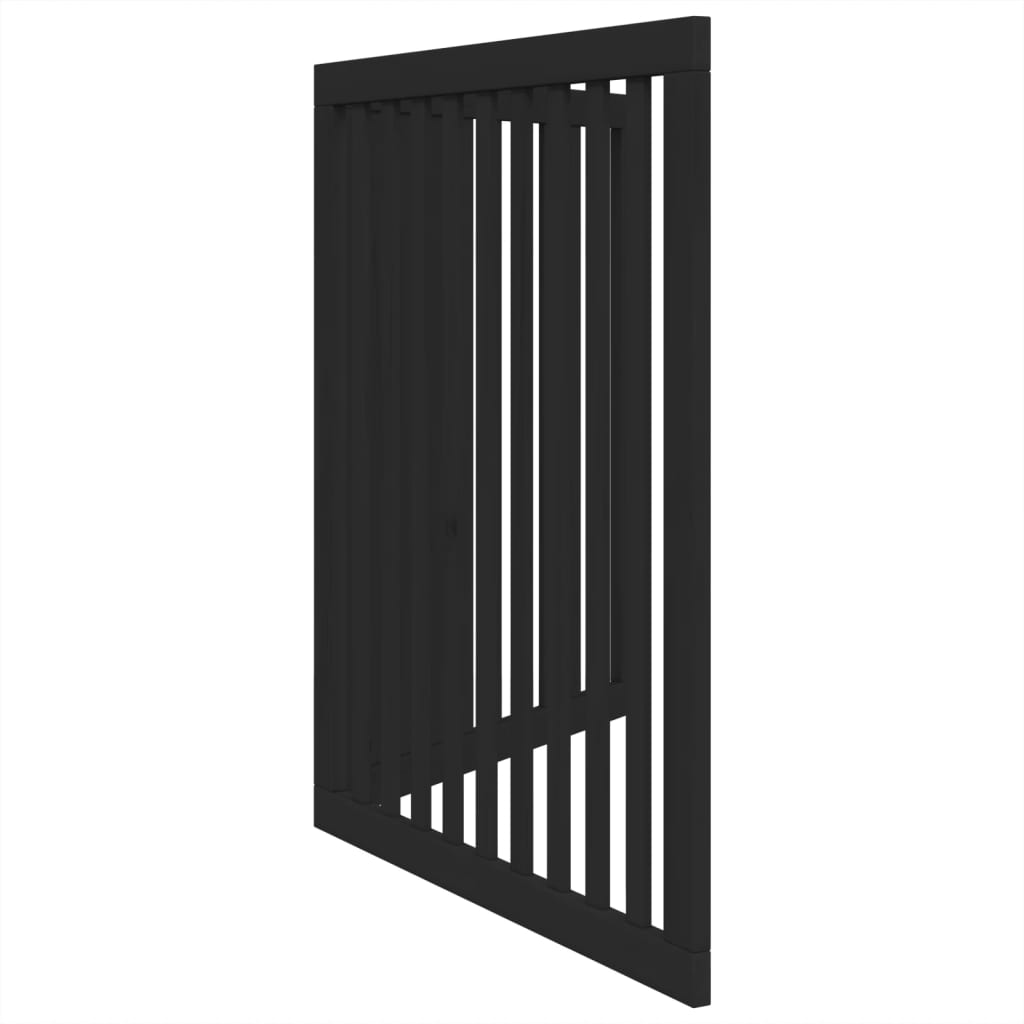 Cancello per Cani Pieghevole 2 Pannelli Nero 160cm Legno Pioppo | homemem39