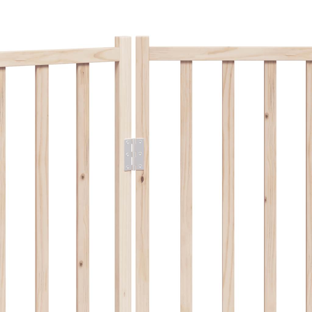 Cancelletto per cani pieghevole a 3 pannelli 150 cm in legno massello di abete | homemem39
