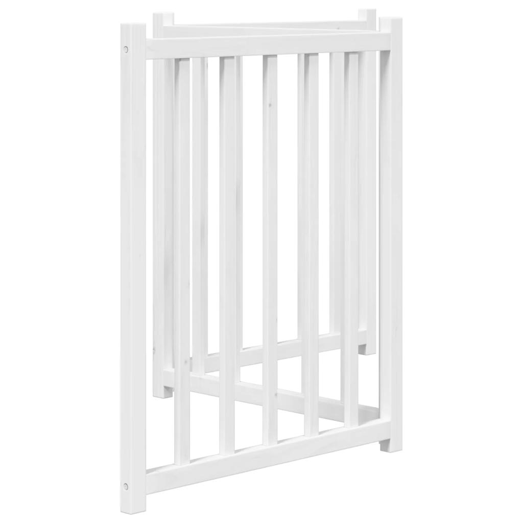Cancello Cani Pieghevole 3 Pannelli Bianco 150cm Massello Abete | homemem39