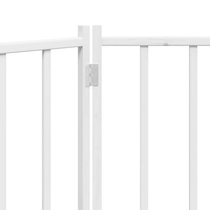 Cancello Cani Pieghevole 2 Pannelli Bianco 160cm Massello Abete | homemem39