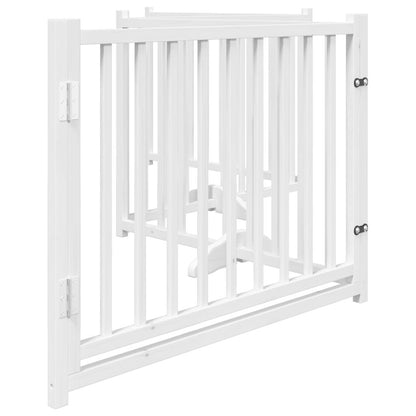 Cancello Cani Pieghevole Bianco 4 Pannelli 320cm Massello Abete | homemem39