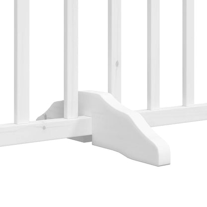 Cancello Cani Pieghevole Bianco 4 Pannelli 320cm Massello Abete | homemem39
