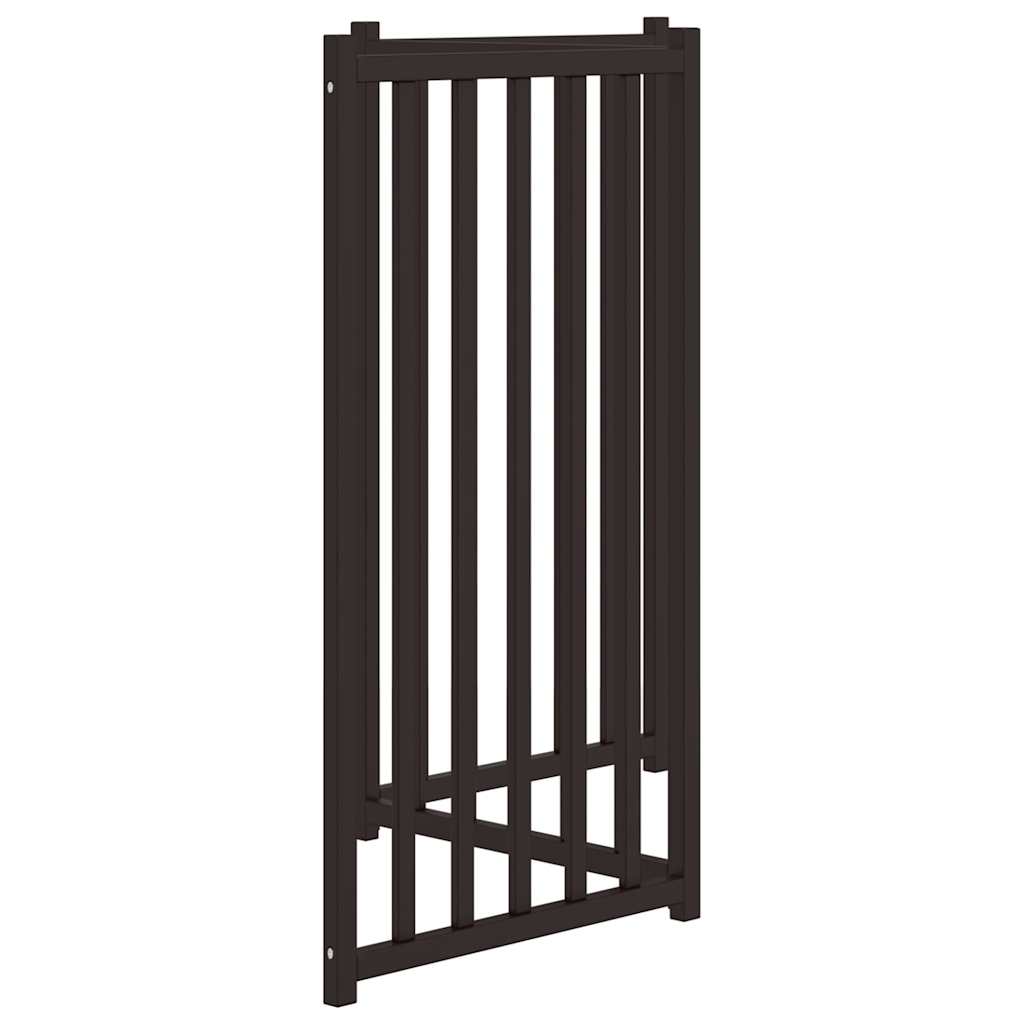 Cancello Cani Pieghevole 3 Pannelli Nero 150 cm Massello Abete | homemem39