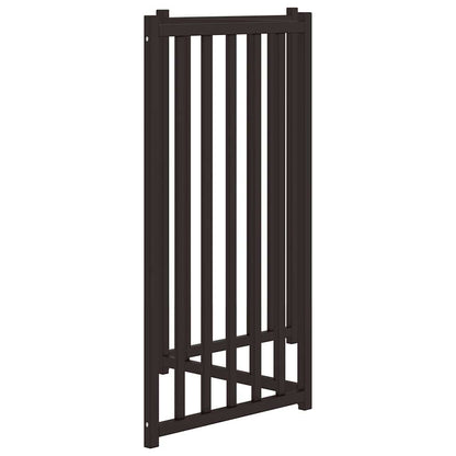 Cancello Cani Pieghevole 3 Pannelli Nero 150 cm Massello Abete | homemem39