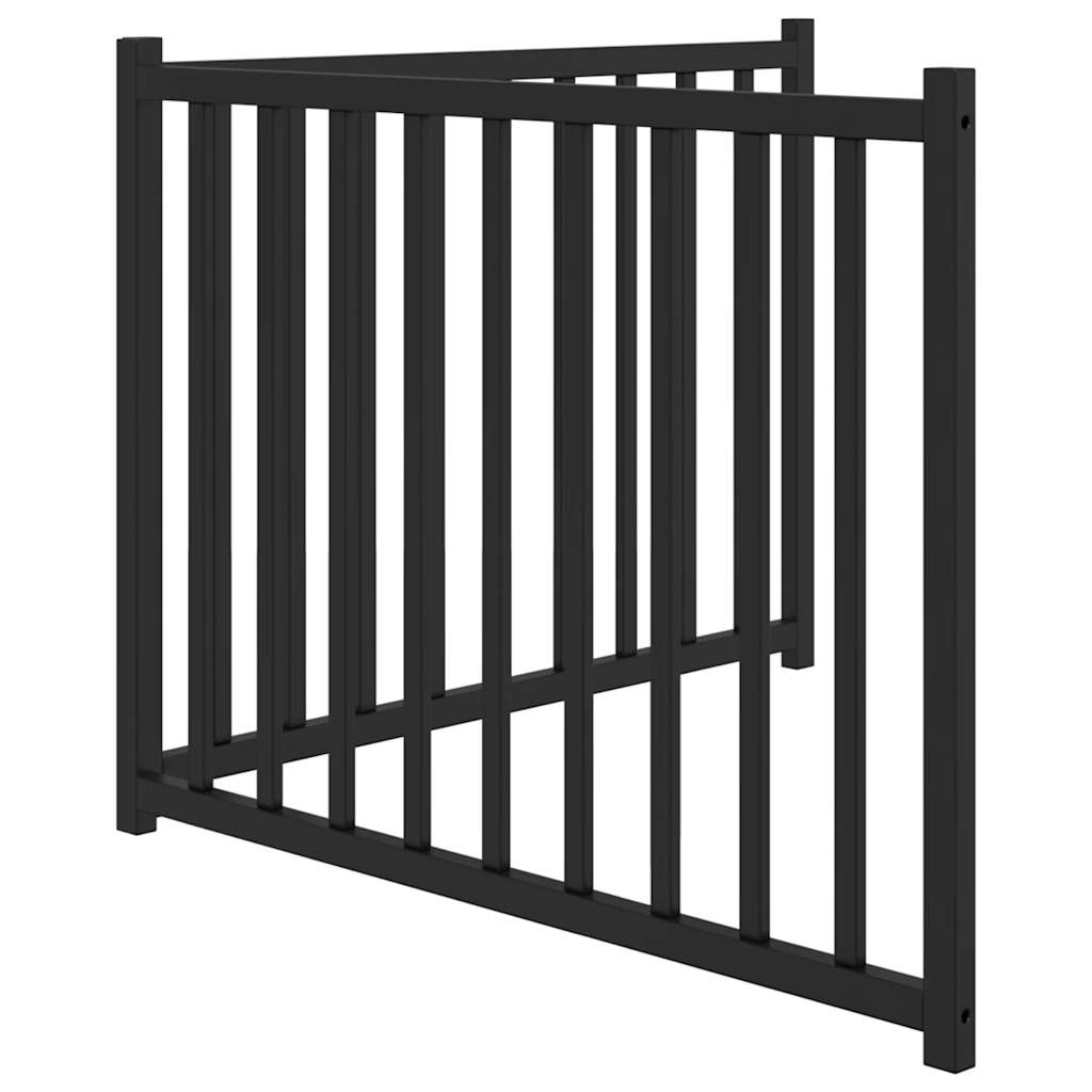 Cancello Cani Pieghevole 2 Pannelli Nero 160 cm Massello Abete | homemem39
