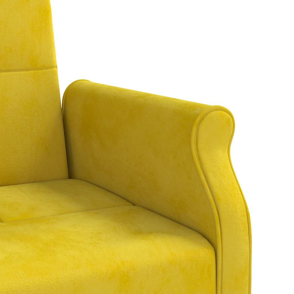 Divano Letto con Cuscini Giallo in Velluto - homemem39