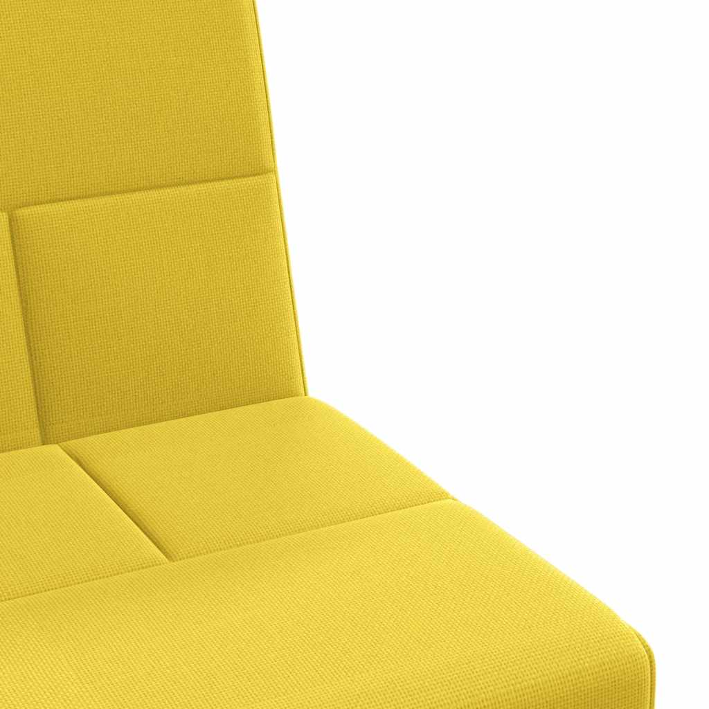 Divano Letto con Portabicchieri in Tessuto Giallo Chiaro | homemem39