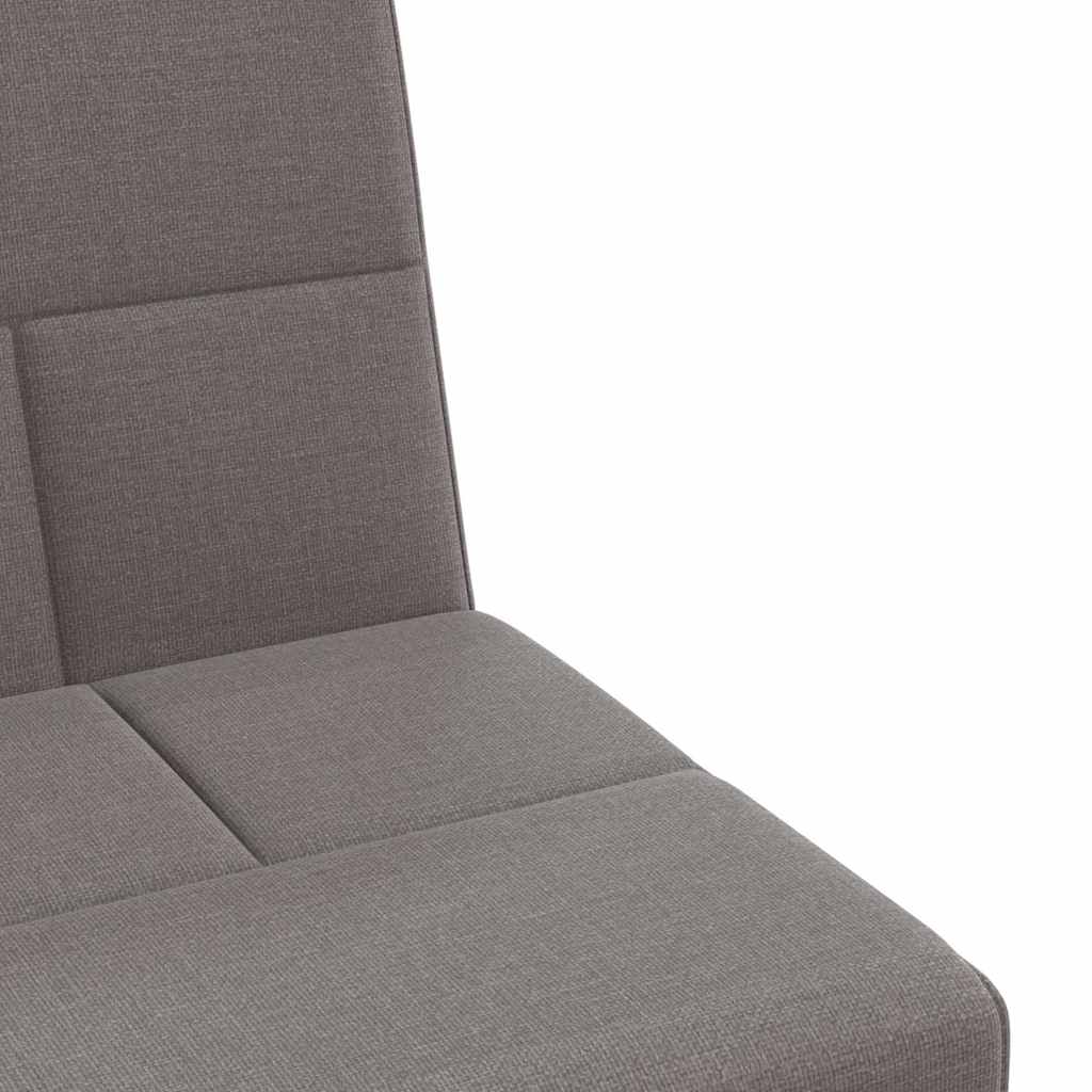 Divano Letto con Portabicchieri in Tessuto Tortora | homemem39