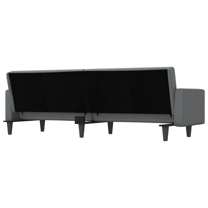 Divano Letto con Cuscini Grigio Scuro in Tessuto | homemem39