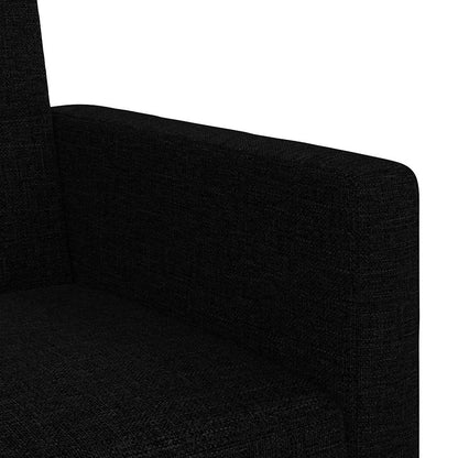 Divano Letto con Cuscini Nero in Tessuto | homemem39