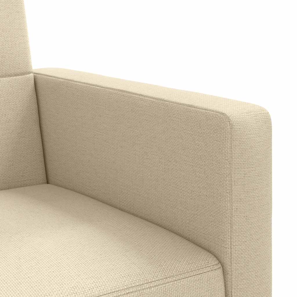 Divano Letto con Cuscini Crema in Tessuto | homemem39