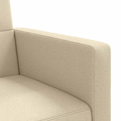 Divano Letto con Cuscini Crema in Tessuto | homemem39