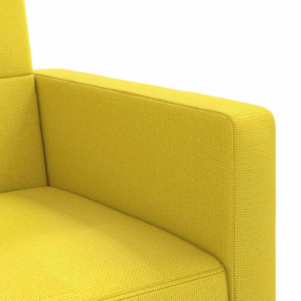 Divano Letto con Cuscini Giallo Chiaro in Tessuto | homemem39