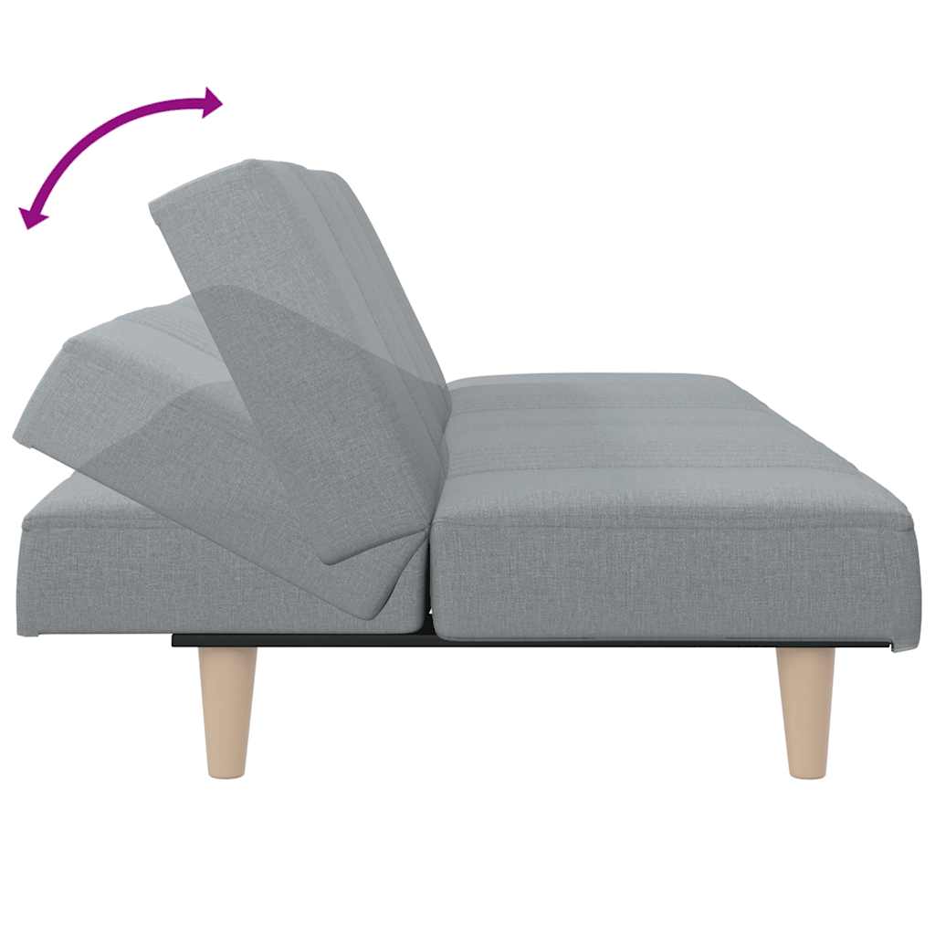 Divano Letto Grigio Chiaro in Tessuto | homemem39