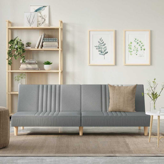 Divano Letto Grigio Chiaro in Tessuto | homemem39