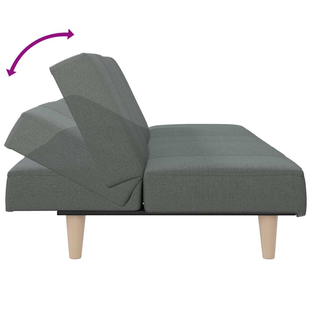 Divano Letto Grigio Scuro in Tessuto | homemem39