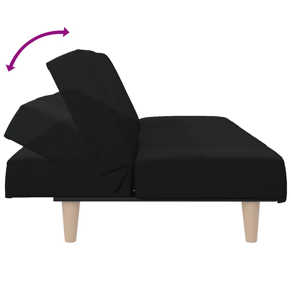 Divano Letto Nero in Tessuto | homemem39