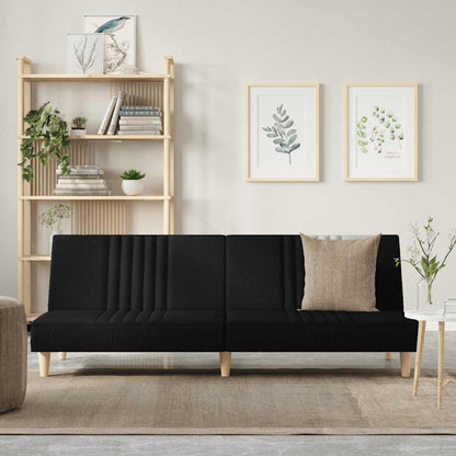 Divano Letto Nero in Tessuto | homemem39