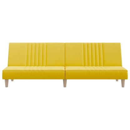 Divano Letto Giallo Chiaro in Tessuto