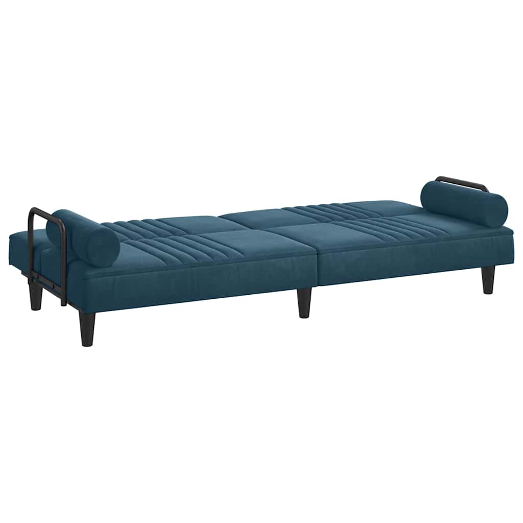 Divano Letto con Braccioli Blu in Velluto | homemem39