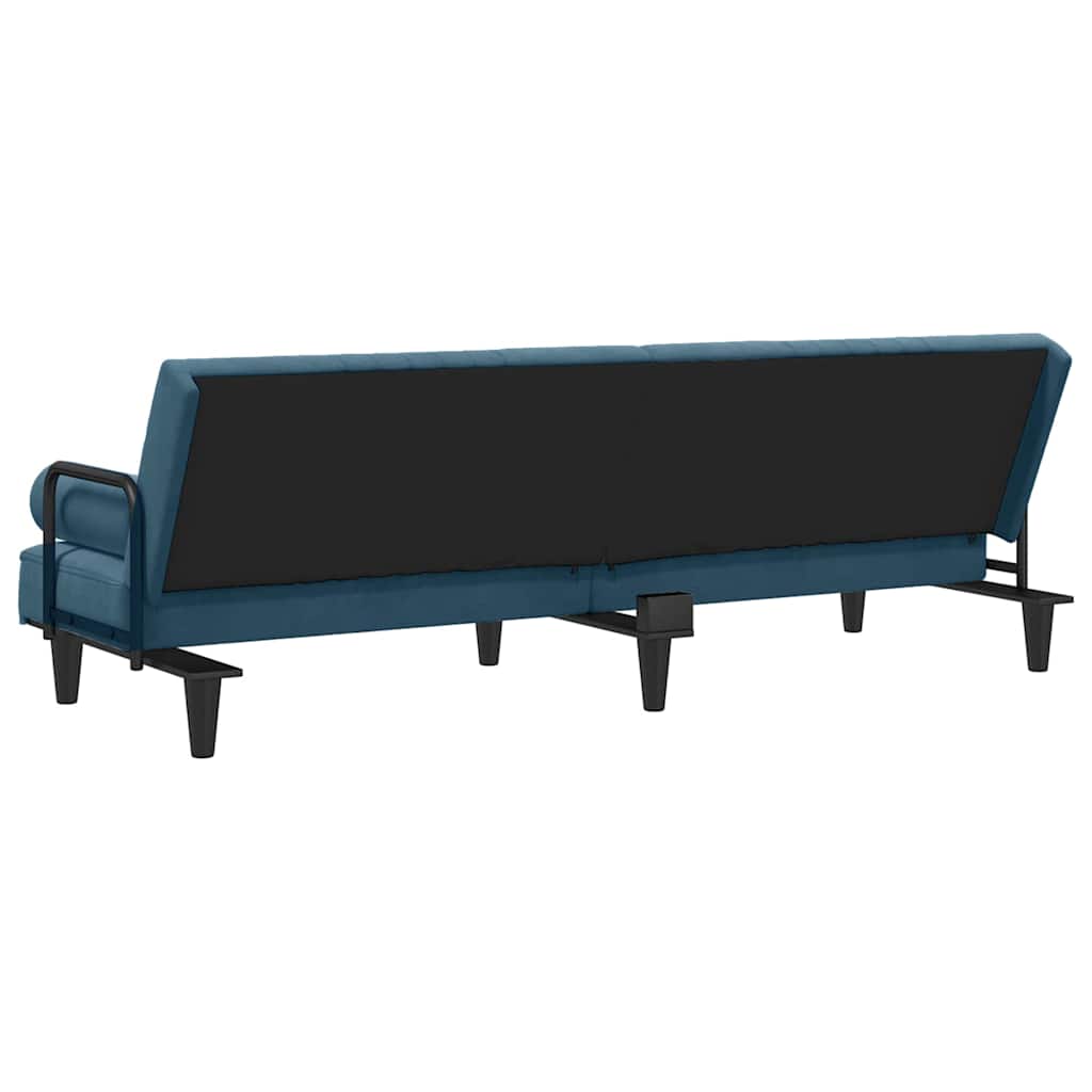 Divano Letto con Braccioli Blu in Velluto | homemem39