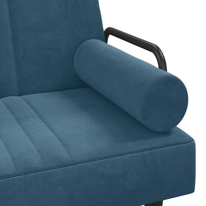 Divano Letto con Braccioli Blu in Velluto | homemem39
