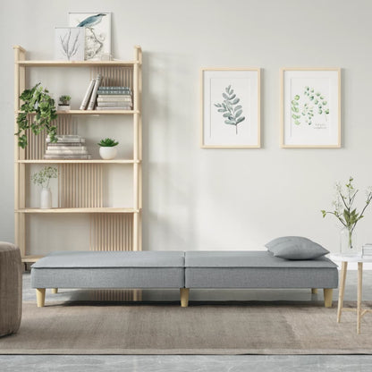 Divano Letto Grigio Chiaro in Tessuto | homemem39