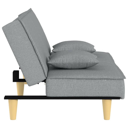 Divano Letto Grigio Chiaro in Tessuto | homemem39