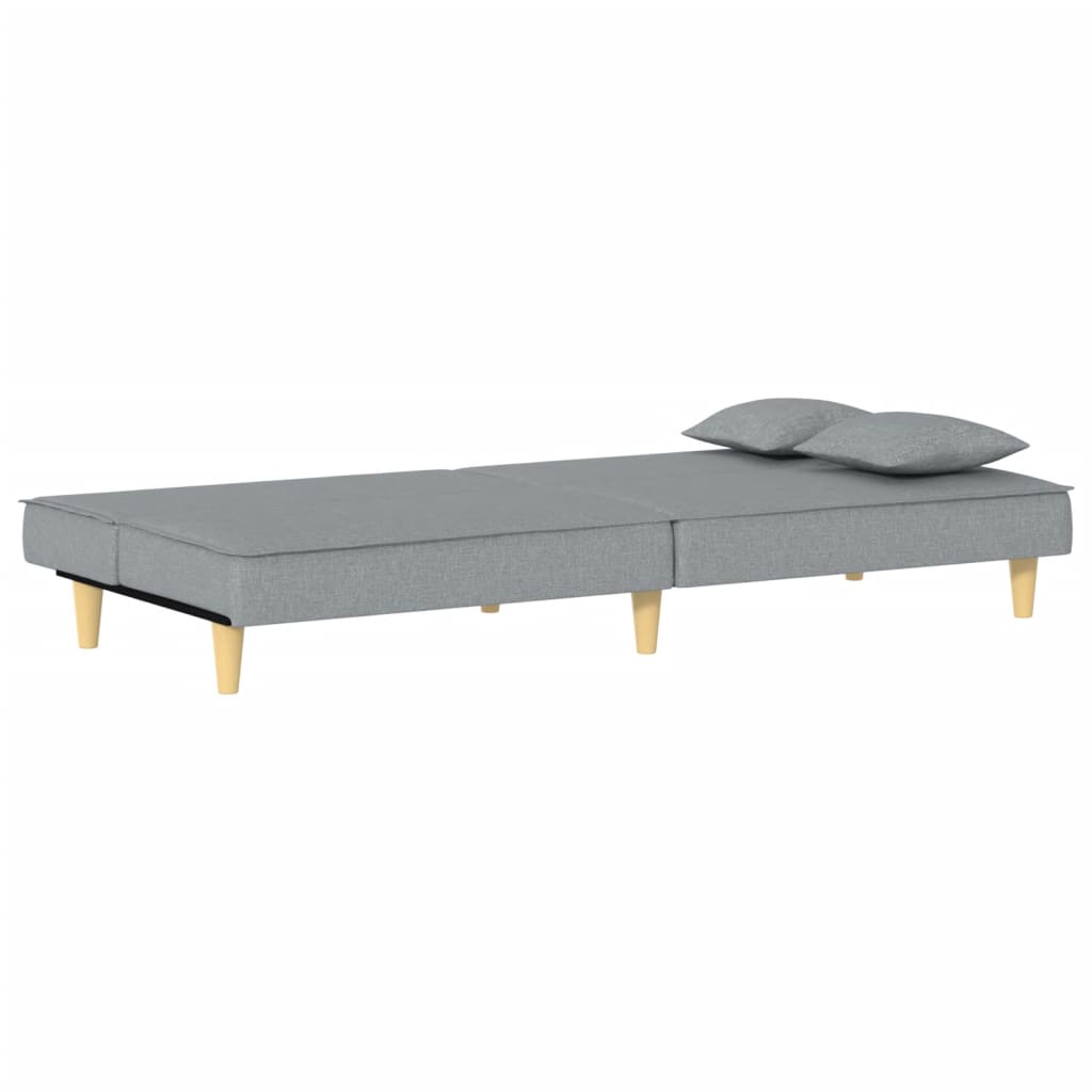 Divano Letto Grigio Chiaro in Tessuto | homemem39