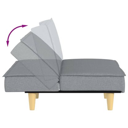 Divano Letto Grigio Chiaro in Tessuto | homemem39