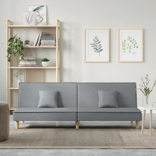 Divano Letto Grigio Chiaro in Tessuto | homemem39