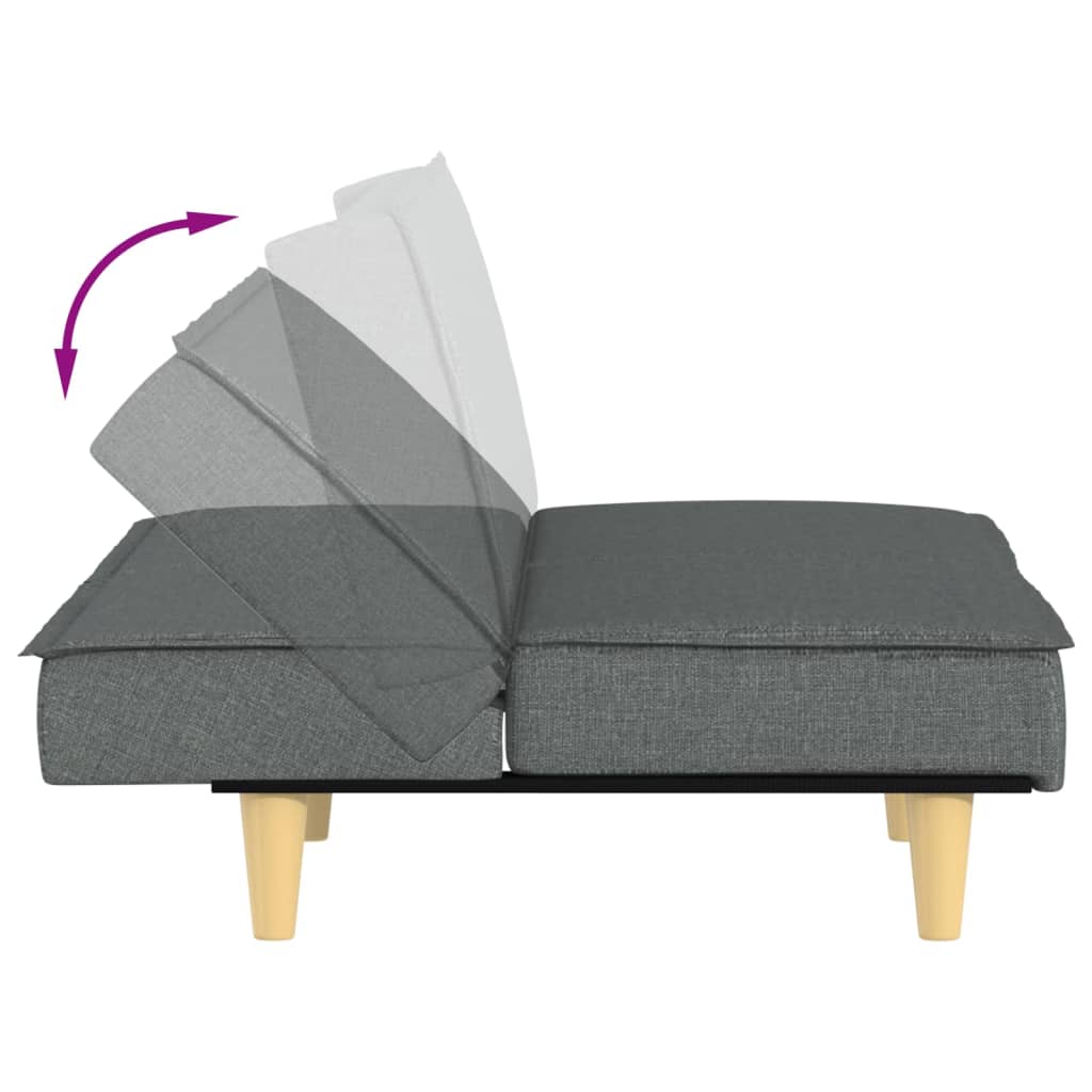 Divano Letto Grigio Scuro in Tessuto | homemem39