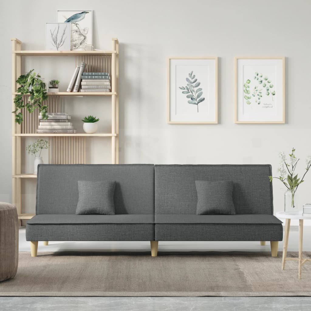 Divano Letto Grigio Scuro in Tessuto | homemem39