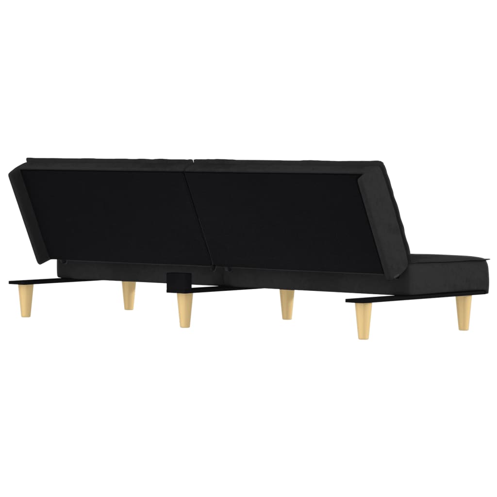Divano Letto Nero in Tessuto | homemem39