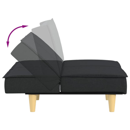 Divano Letto Nero in Tessuto | homemem39