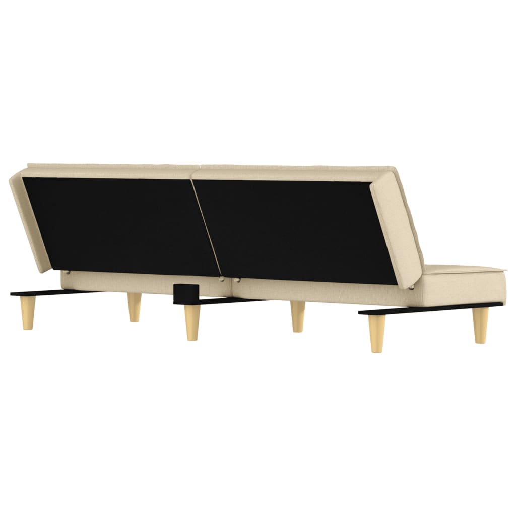 Divano Letto Crema in Tessuto | homemem39