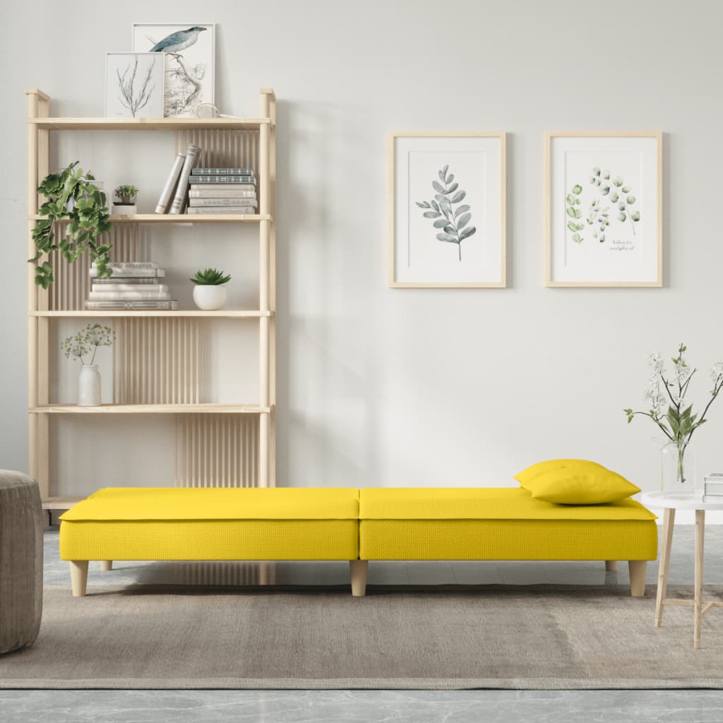 Divano Letto Giallo Chiaro in Tessuto | homemem39