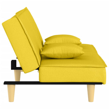 Divano Letto Giallo Chiaro in Tessuto - homemem39