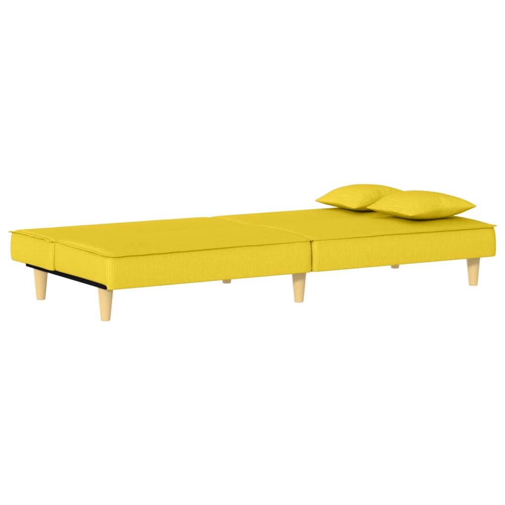 Divano Letto Giallo Chiaro in Tessuto | homemem39