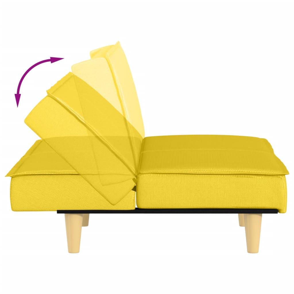 Divano Letto Giallo Chiaro in Tessuto | homemem39