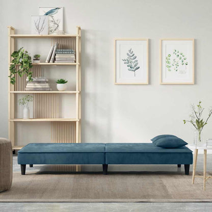 Divano Letto Blu in Velluto | homemem39