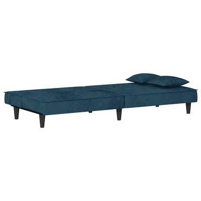 Divano Letto Blu in Velluto | homemem39