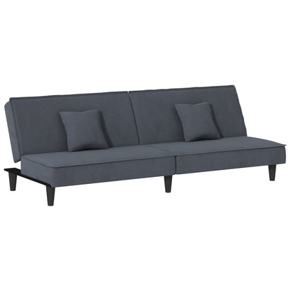 Divano Letto Grigio Scuro in Velluto | homemem39