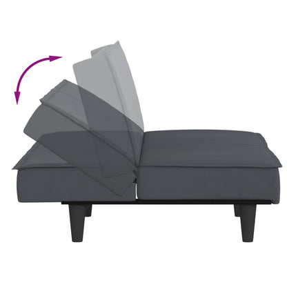 Divano Letto Grigio Scuro in Velluto | homemem39