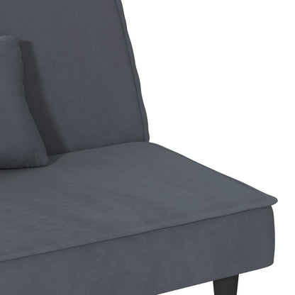 Divano Letto Grigio Scuro in Velluto | homemem39