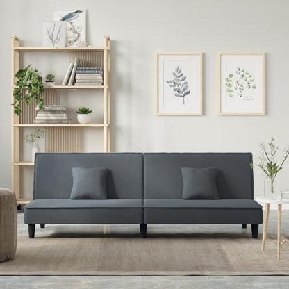 Divano Letto Grigio Scuro in Velluto | homemem39